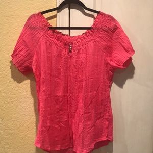 Pink summer blouse